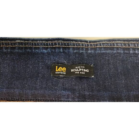 Lee Women's Sculpting Slim Fit Mid Rise Jeans Size 16W - Picture 4 of 7